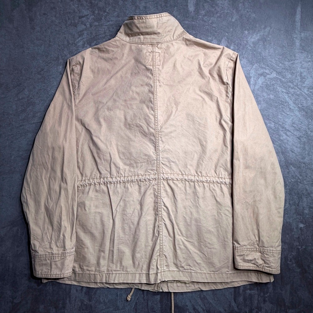 Old Navy Jacket Womens XXL Khaki Tan 100% Cotton Utility Field Drawstring Spring - Picture 2 of 7